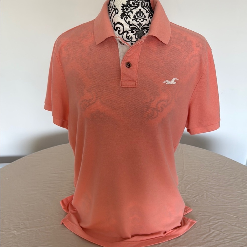 Hollister Orange Polo Shirt Classic Casual Style